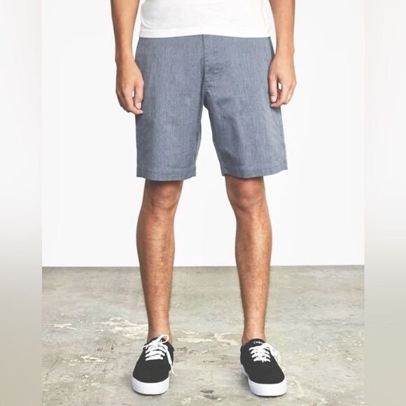 RVCA Chino Shorts Men’s 38 Waist Blue Cotton Casual - Picture 1 of 9